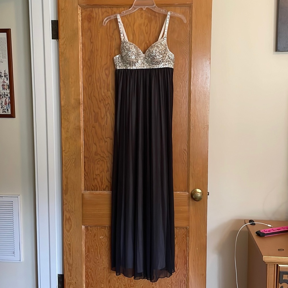 Long black and sequin dress
